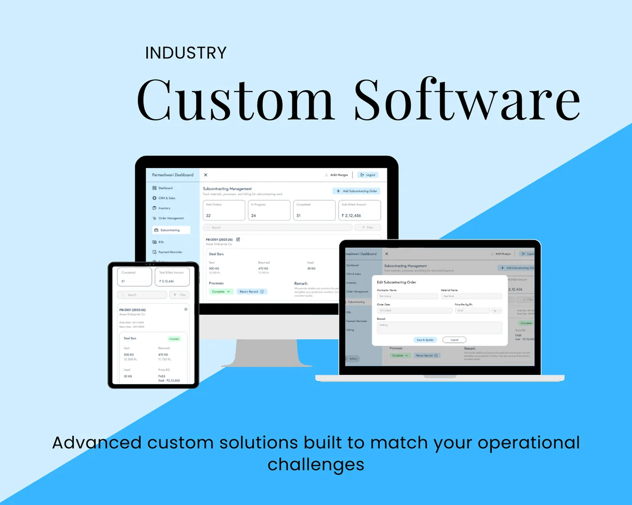 A Custom ERP Solution for Industrial & Financial Workflows