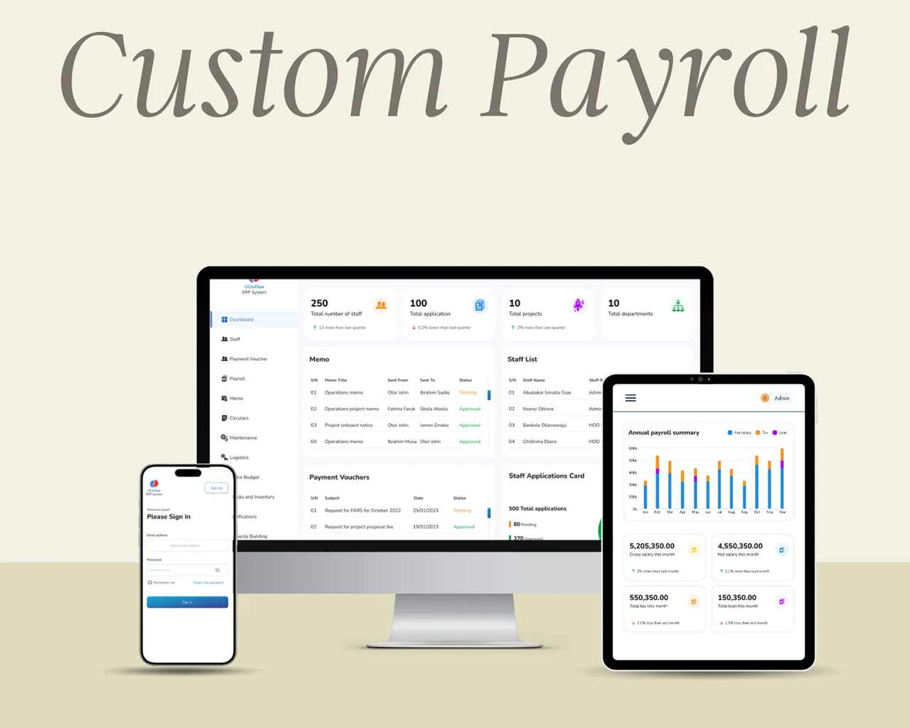 Custom Payroll Management System — Web & Mobile